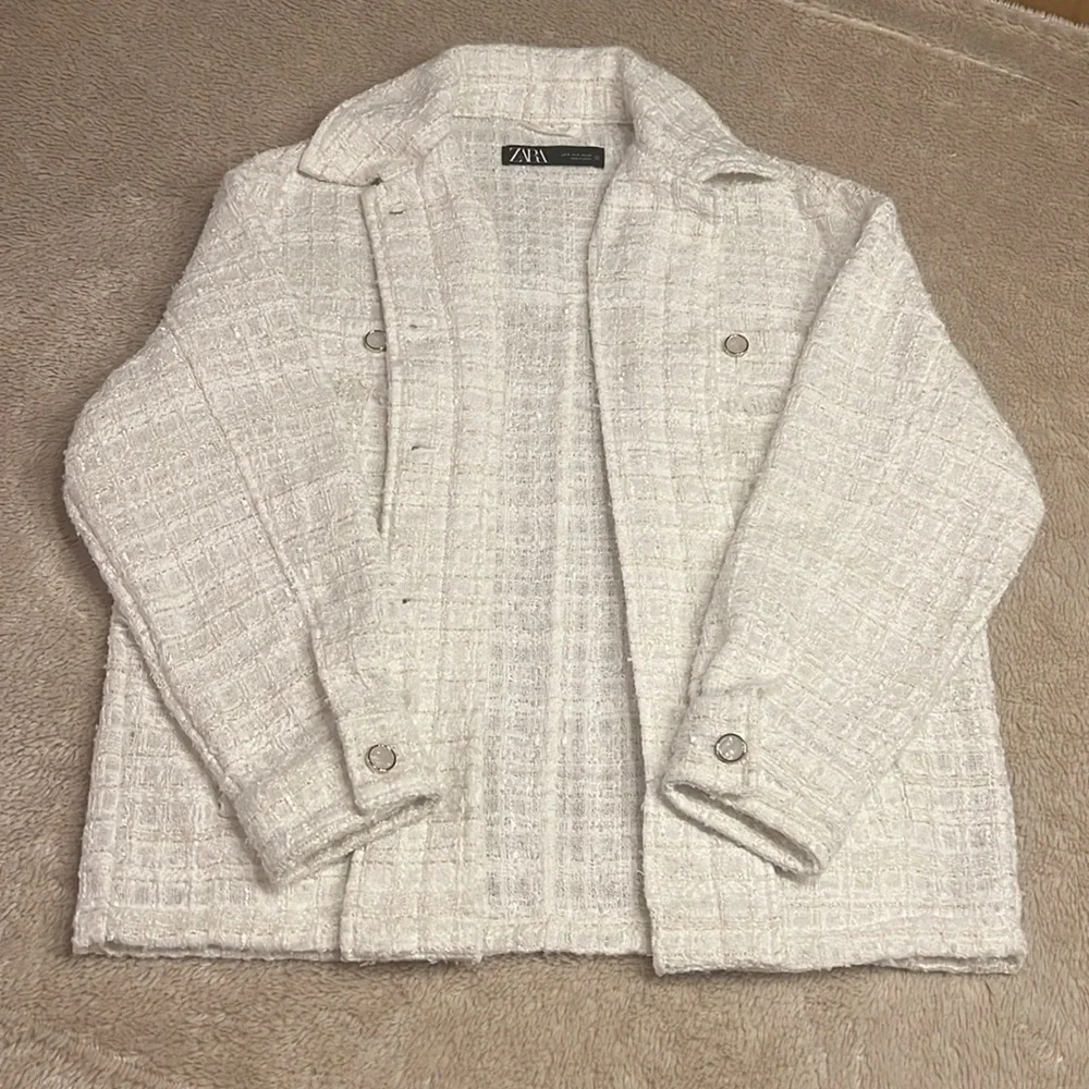 ZARA Oversized Tweed Suit Jacket - Picture 11 of 12